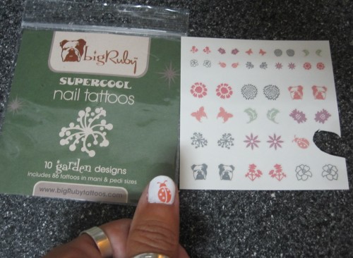 lady bug nail tattoo from Big Ruby Tattoos